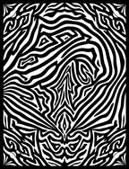 Dynamic Black White Zebra Stripes Rug
