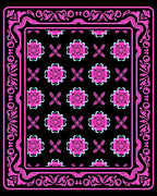 Bold Pink Floral Garden Rug