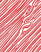 Crimson Red Wood Grain Swirl Rug