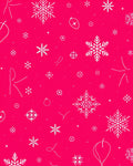 Vibrant Pink Snowflake Holiday Scatter Rug