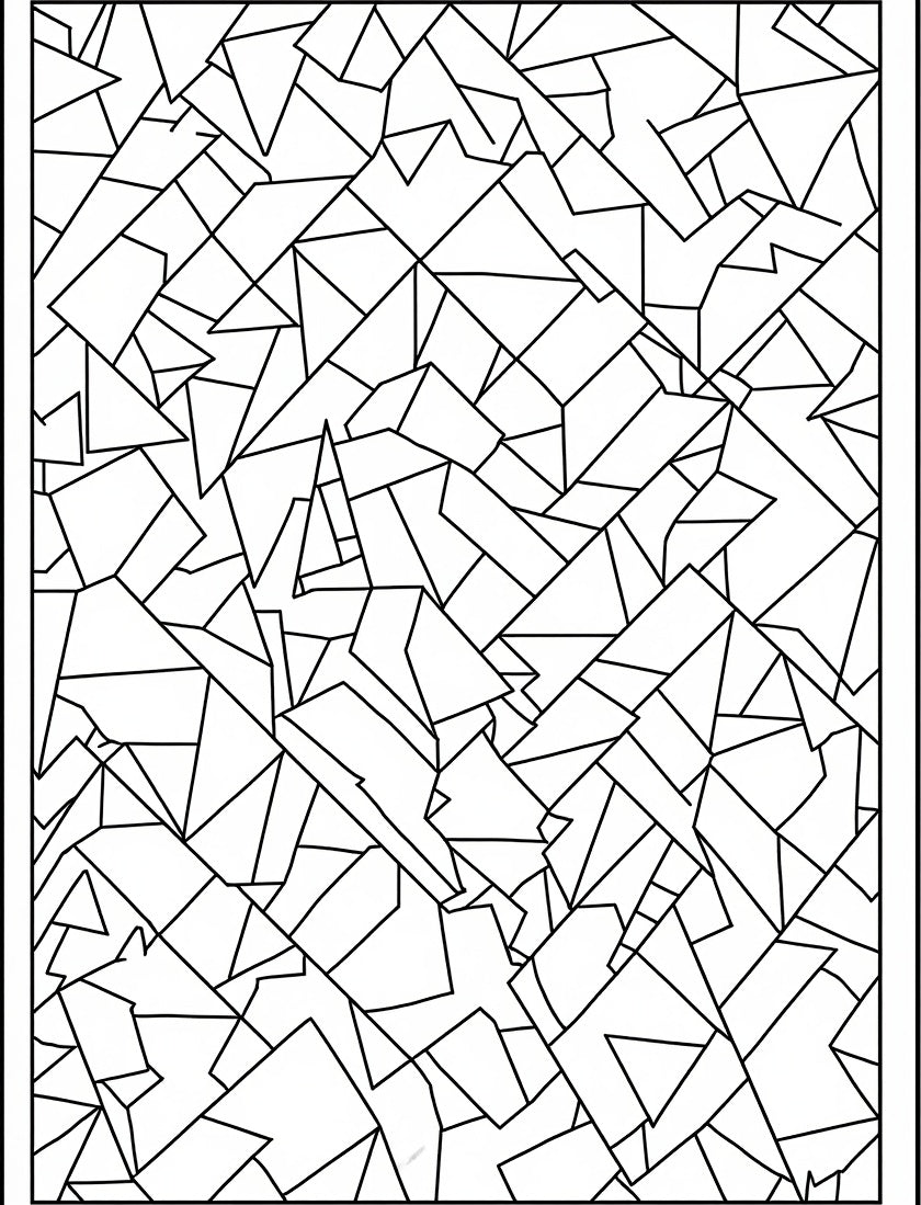 Black and White Geometric Fragment Rug