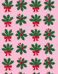 Festive Holly Berry Red Bow Rug