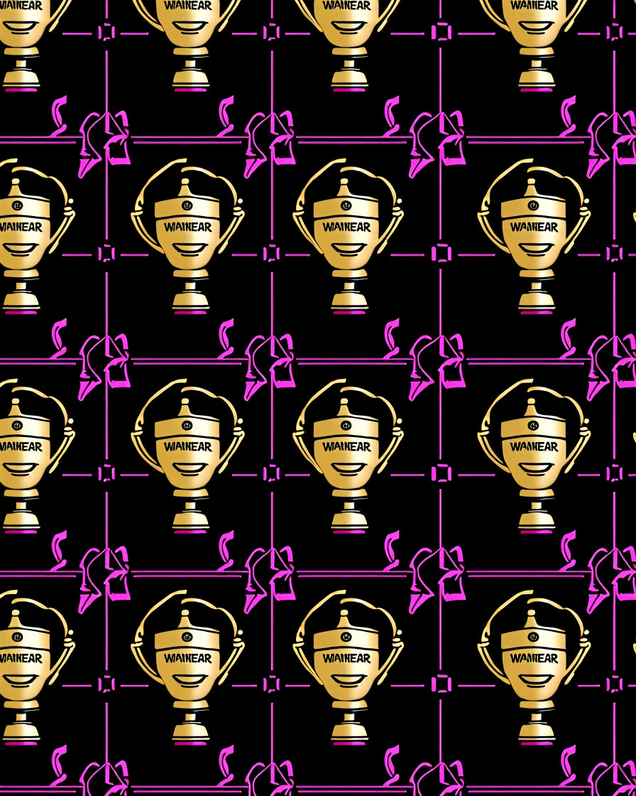 Golden Trophy Geometric Black Rug