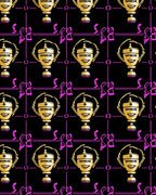 Golden Trophy Geometric Black Rug