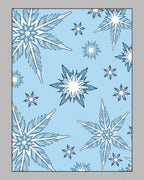 Light Blue Snowflake Winter Wonderland Rug