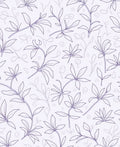 Delicate Lavender Vine Swirls Rug