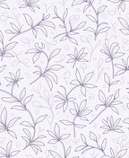 Delicate Lavender Vine Swirls Rug