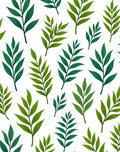 Green Foliage Tropical Leaf Pattern Rug