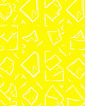 Bright Yellow Hand Drawn Geometric Rug