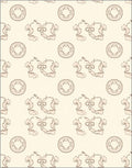 Beige Rococo Cartouche Floral Rug