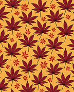 Crimson Maple Leaf Autumn Arrangement Rug