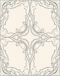 Cream Slate Art Nouveau Profile Inlay Rug