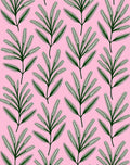 Whimsical Green Feathered Fern Rug