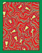 Crimson Yellow Trophies Swirl Harmony Rug