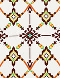 Warm Earth Tones Geometric Starburst Rug