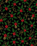 Emerald Holly Berry Christmas Garland Rug