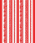 Red White Vertical Flowing Stripe Rug