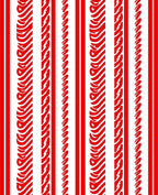 Red White Vertical Flowing Stripe Rug