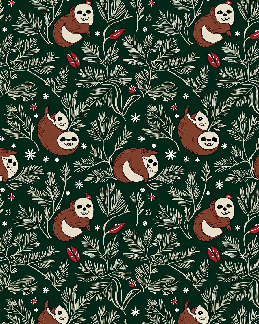 Whimsical Sloth Woodland Meadow Rug