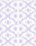 Delicate Lavender Floral Symmetry Rug
