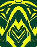 Bold Yellow Geometric Jagged Stripe Rug
