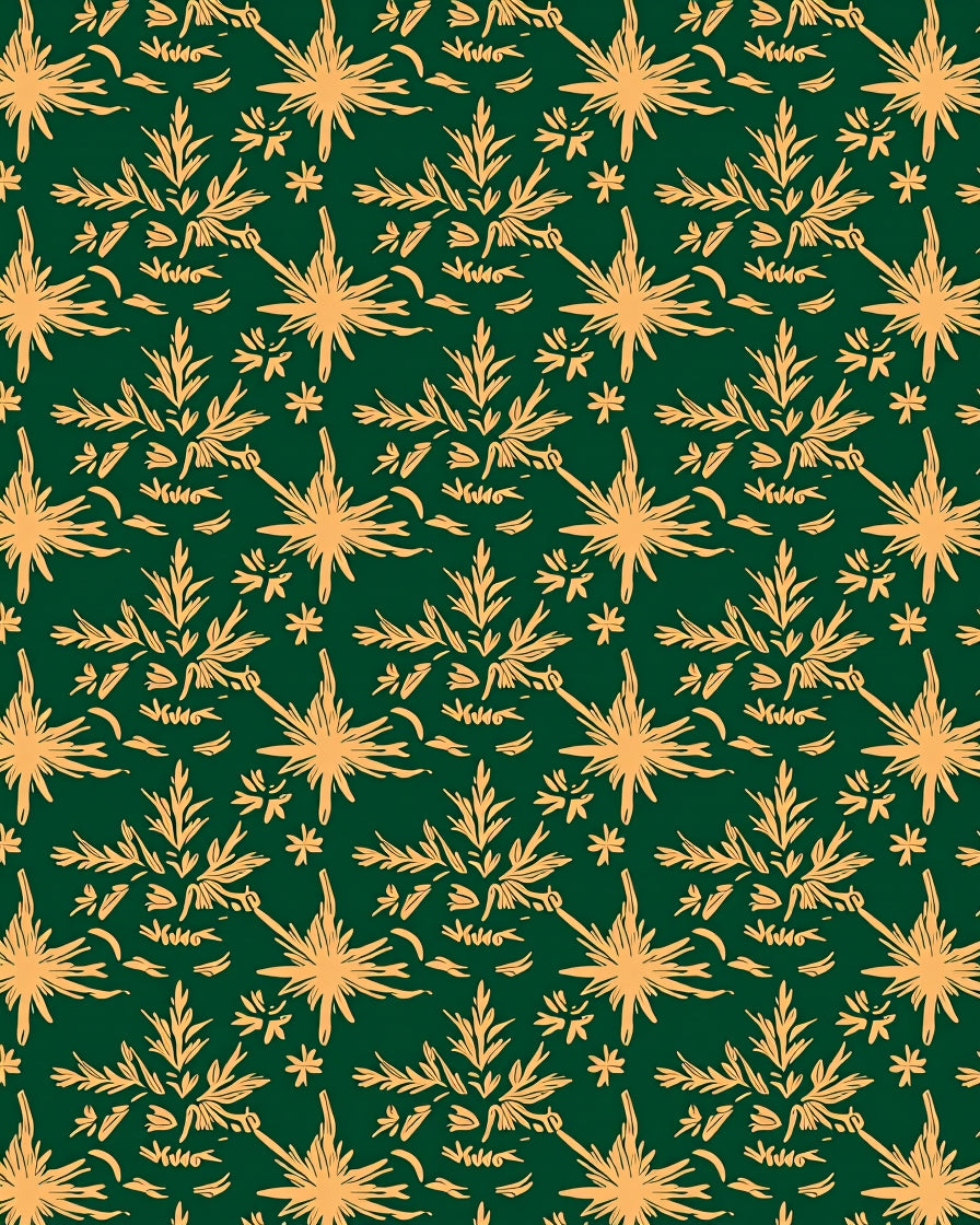 Golden Laurel Scrollwork Emerald Rug