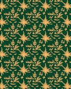 Golden Laurel Scrollwork Emerald Rug