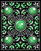 Emerald Medallion Leaf Mandala Rug