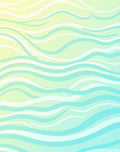 Soft Aqua Blue Wave Lines Rug