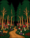 Enchanted Forest Mushroom Path Rug