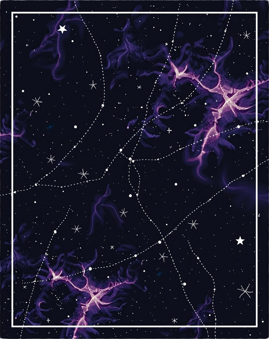 Galactic Nebula Star Map Rug