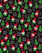 Festive Gnomes And Christmas Trees Rug