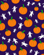 Orange Pumpkin Ghostly Halloween Nap Rug