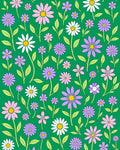 Retro Floral Meadow Daisy Rug