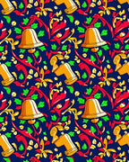 Golden Bell Holly Berry Garland Rug