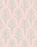 Pale Pink Fern Frond Repeating Rug