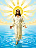 Divine Radiance Sunlit Water Walk Rug