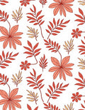 Coral Foliage With Yellow Accents Rug