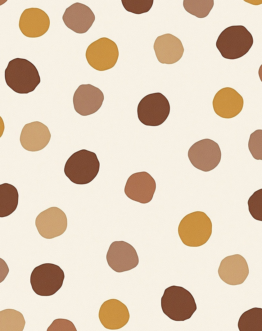 Earthy Tone Polka Dot Scatter Rug