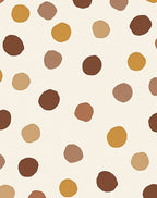 Earthy Tone Polka Dot Scatter Rug