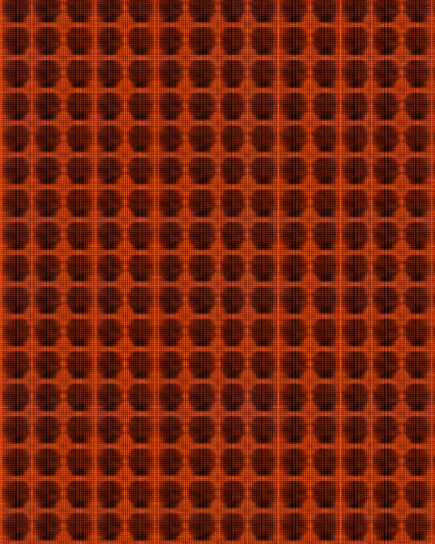 Vibrant Orange Geometric Grid Rug