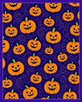 Orange Jack O Lantern Pumpkin Swirls Rug