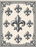Ornate Fleur de Lis Collection Rug