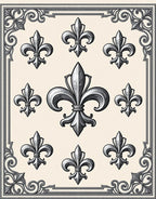 Ornate Fleur de Lis Collection Rug