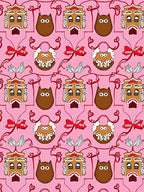 Whimsical Gingerbread House Owl Ribbon Rug