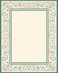 Art Nouveau Emerald Vine Scroll Rug