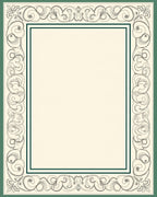 Art Nouveau Emerald Vine Scroll Rug