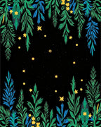 Enchanted Forest Starry Night Foliage Rug