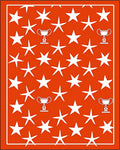 Vibrant Orange Star Trophy Collage Rug