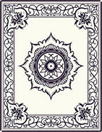 Intricate Black Mandalas Cream Medallion Rug